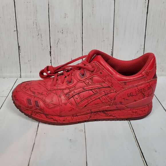 ASICS Gel Lyte III Marble Pack Mens Size 10 Red Sneakers H627L Paint Splatter main image 16